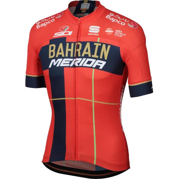 Sportful Team Bahrain Merida Fietsshirt - Maat M - Rood