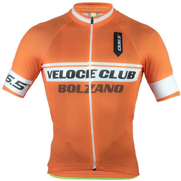 Q36.5 L1 Veloce Club Bolzano Korte Mouwen Fietsshirt Oranje L Man
