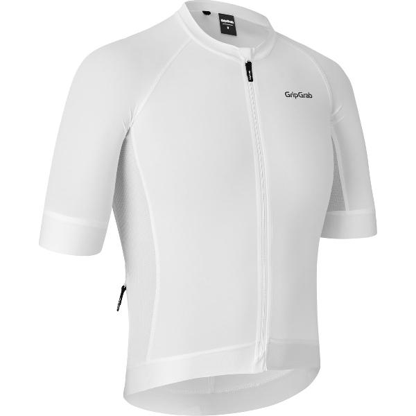 GripGrab - PACR Fietsshirt Korte Mouwen Zomer Wielrenshirt Cycling Jersey - Wit - Heren - Maat XL