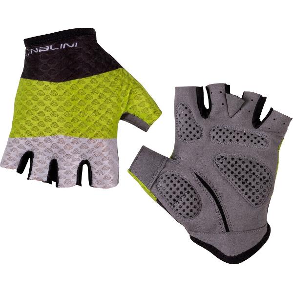 Nalini Unisex Fietshandschoenen zomer - wielrenhandschoenen korte vingers Groen Zwart - NEW SUMMER GLOVE Evolution green/Black - S