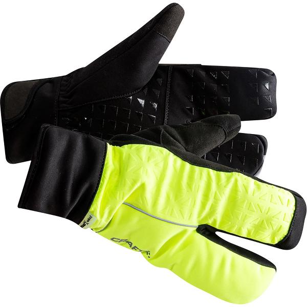 Craft Siberian 2.0 Gespleten Vingers Handschoenen, geel/zwart Handschoenmaat 11 | XL