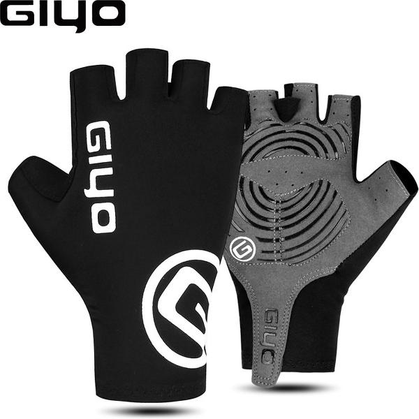 Giyo - Fietshandschoenen Kort- Maat XL - MTB - Wielrennen - Zwart - Fiets handschoenen - Wielren