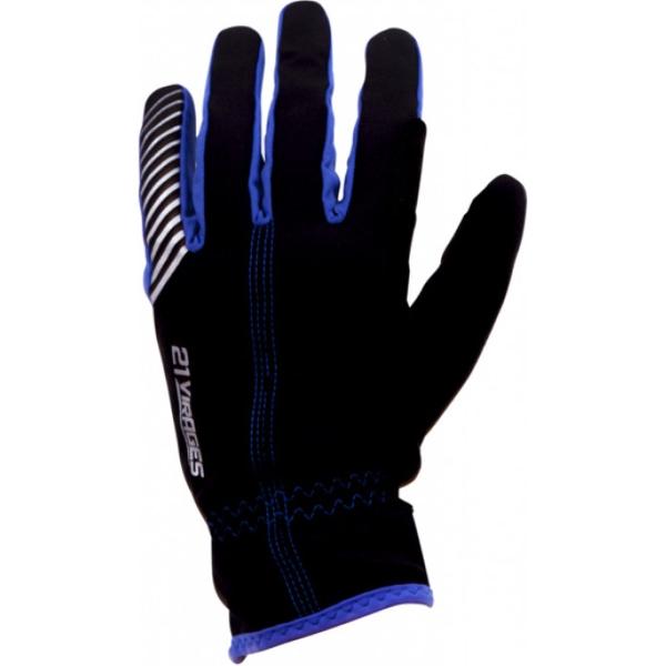 21Virages fietshandschoenen winter wind- en waterproof unisex Zwart blauw-S