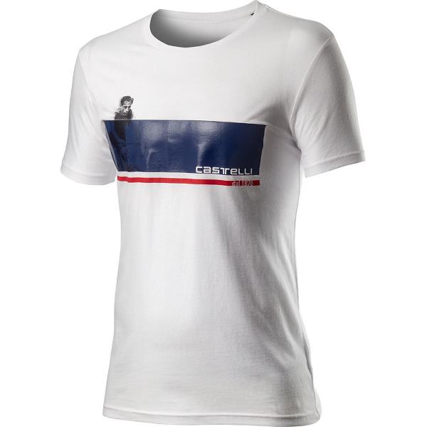 Castelli Casual T-Shirt Heren Wit - CA Fenomento Tee White - XL