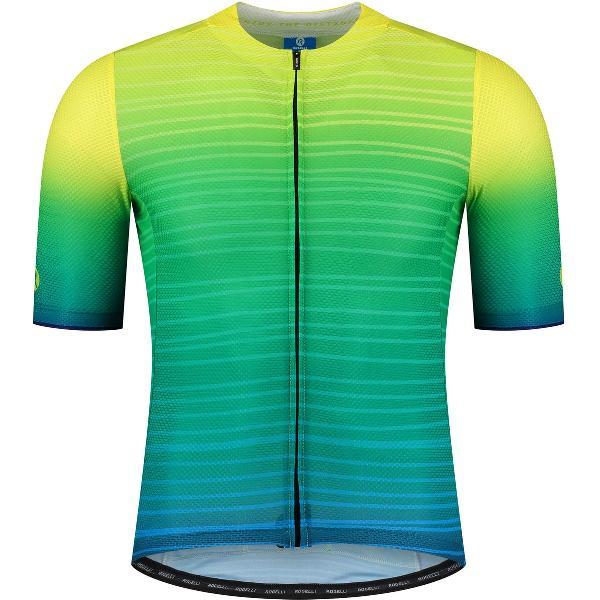 Rogelli Surf Fietsshirt - Korte Mouwen - Heren - Groen, Fluor-Geel - Maat 2XL