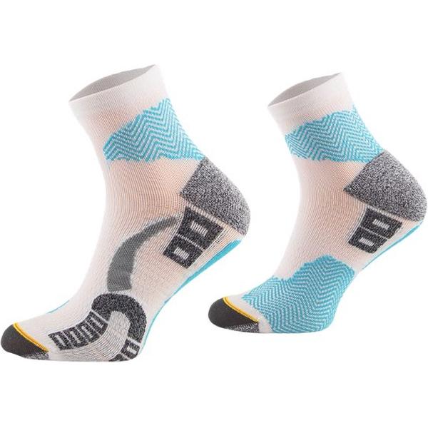 Comodo Hardloopsokken Polyamide RUN1 - Wit/Blauw - Maat 35-38