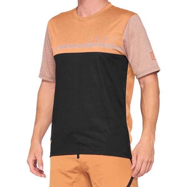 100percent Airmatic T-shirt Met Korte Mouwen Oranje M Man