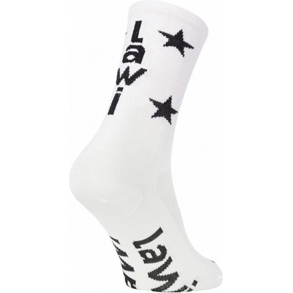 LAWI Fietssokken Star - Wit/Zwart - Maat 39-42