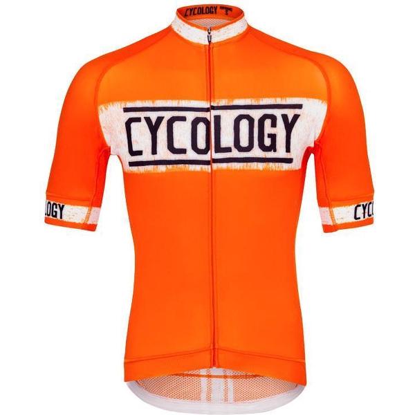 Cycology Miles are my Meditiation 2XL fietsshirt - Performance Fit - zwart / oranje