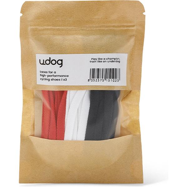 UDOG Colored Laces Mild Pack (Black, White, Red)