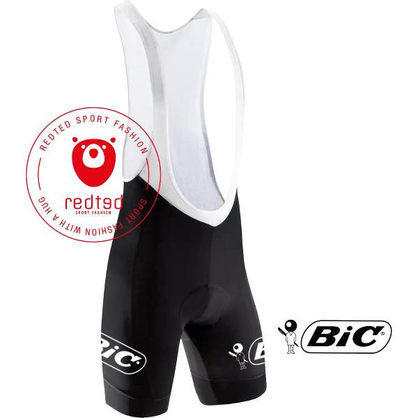 Retro Wielerbroek Bic - REDTED -Zwart - 3XL