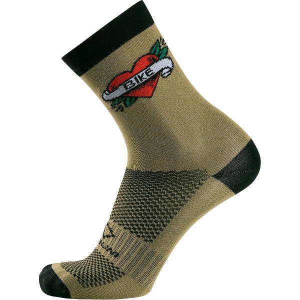 Nalini - Unisex - Fietssokken Zomer - Ademende Wielrensokken - Sneldrogend - Groen - FUNNY SOCKS - L/XL