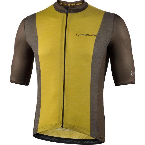 Nalini - Heren - Fietsshirt - Korte Mouwen - Wielrenshirt - Groen - NEW WOOL SS J - XL