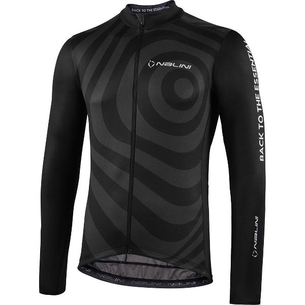 Nalini - Heren - Fietsshirt - Lange Mouwen - Wielrenshirt - Zwart - LSCOFFEEJERSEY - S