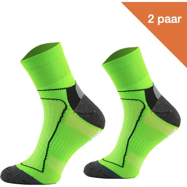 Comodo Fietssokken Polyester BIK1 - Neon groen - 2 paar - Maat 35-38