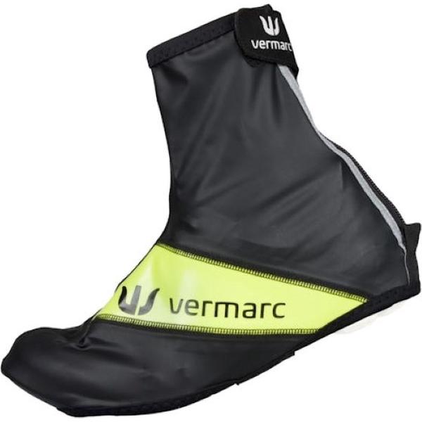 Vermarc Overschoenen Aqua Zwart/Geel Wind En waterafstotend Maat L 42/43