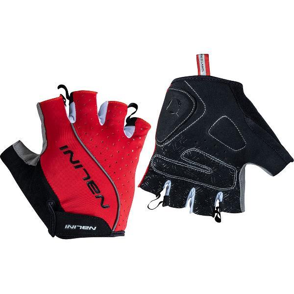 Nalini Unisex Fietshandschoenen zomer - wielrenhandschoenen korte vingers Rood - CLOSTER Red - XL