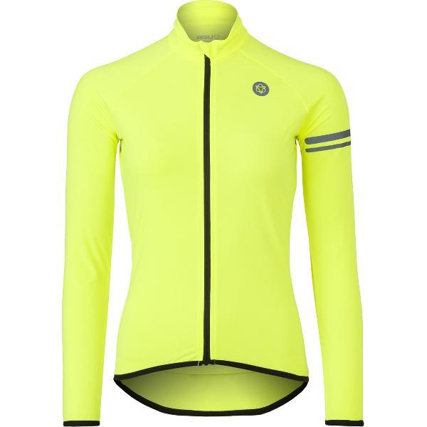 AGU Thermo Fietsshirt Lange Mouwen Essential Dames - Geel - S