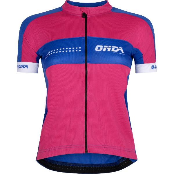 ONDA Fietsshirt korte mouw dames Roze Blauw - Pro Douro - XS