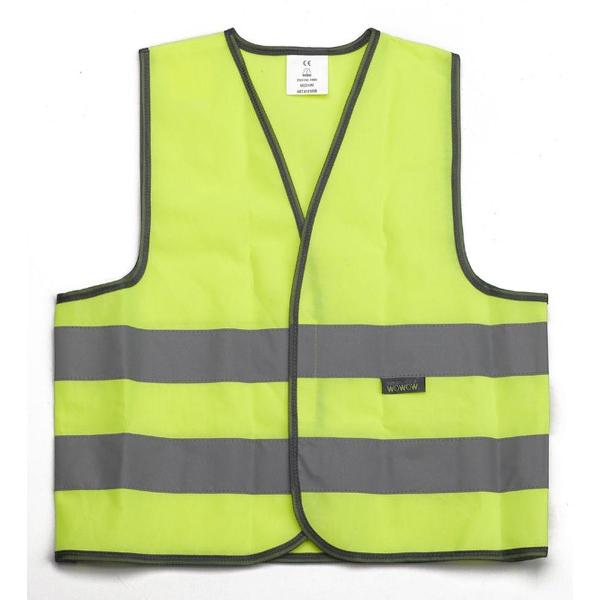 Wowow Mesh Gilet veiligheidshesje kind ( 6 - 12 jaar ) - geel Maat L