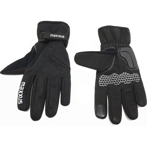 Maxxus Handschoenen windbrekend met tactiele index zwart grijs L