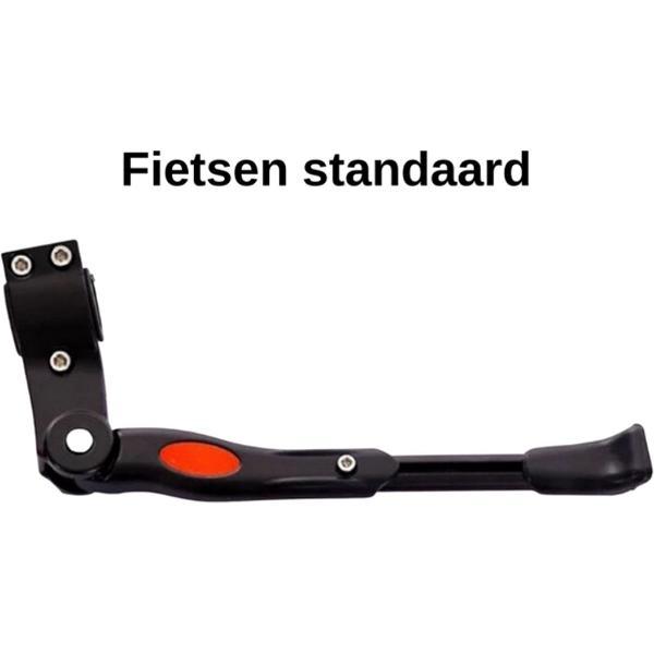 Fietsstandaard 34 cm Universeel Verstelbaar Zwart Zijstandaard Mountainbike en Fiets MTB