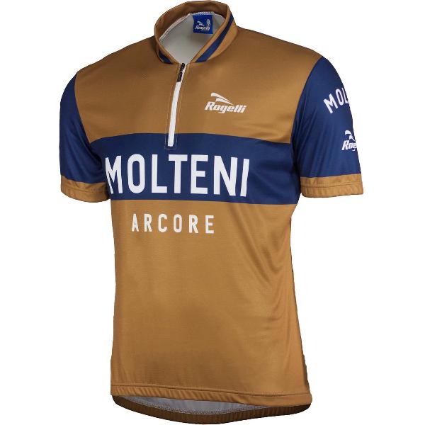 Rogelli Molteni Fietsshirt - Korte Mouwen - Heren - Bruin - Maat XXL