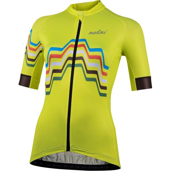 Nalini - Dames - Fietsshirt - Korte Mouwen - Wielrenshirt - Geel - NEW BEIJING2008 - M