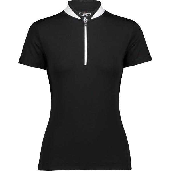 Cmp Fietsshirt Half-zip Dames Polyester Zwart/wit Maat Xs