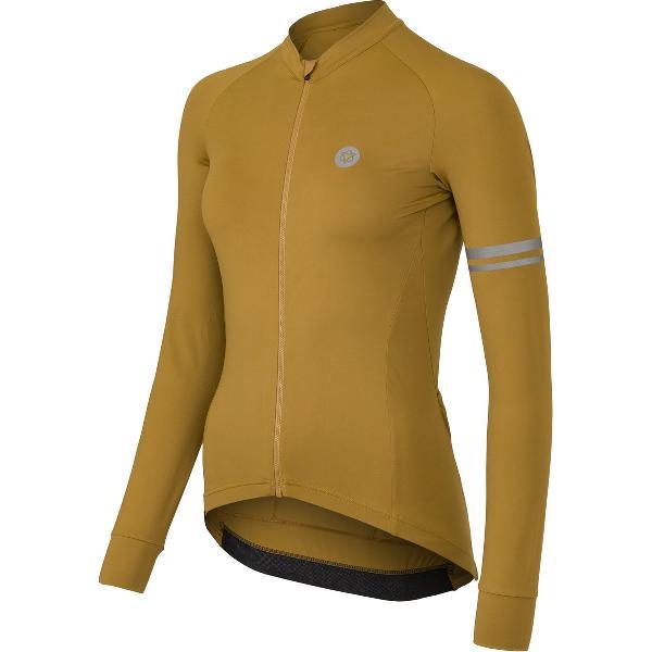 AGU Solid Fietsshirt Lange Mouwen Performance Dames - Bruin - M