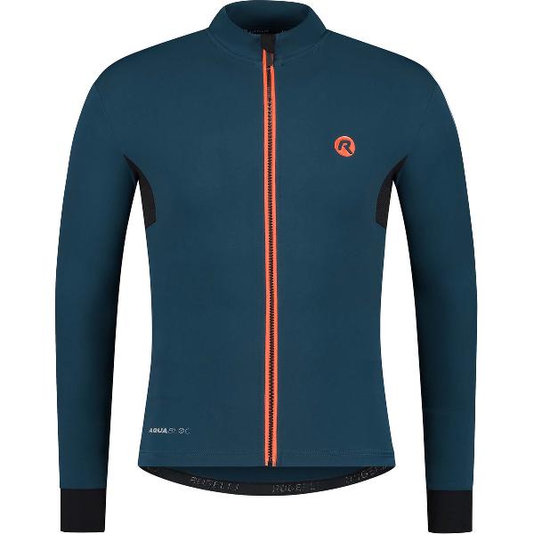 Rogelli Distance Fietsshirt - Lange Mouwen - Heren - Blauw, Oranje - Maat L