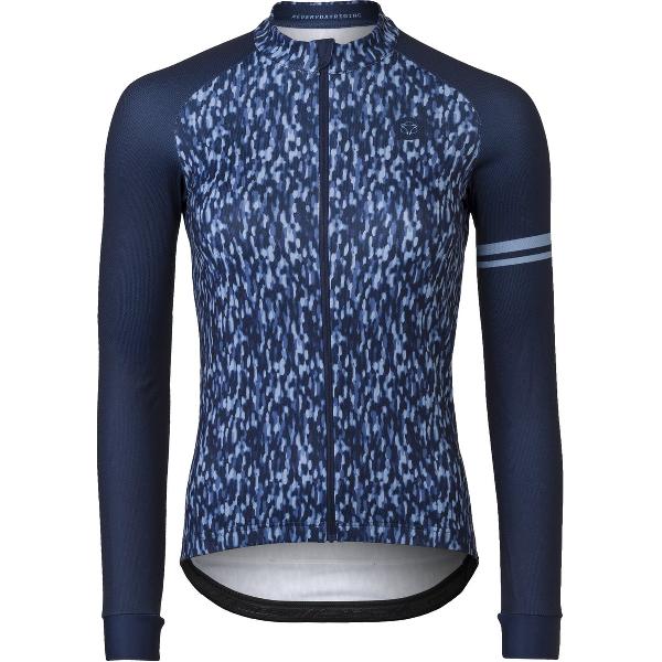 AGU Melange Fietsshirt Lange Mouwen Essential Dames - Blauw - L