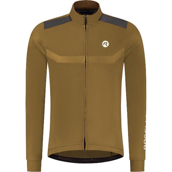 Rogelli Mono Fietsshirt Heren- Wielershirt met Lange Mouwen - Bruin - Maat M