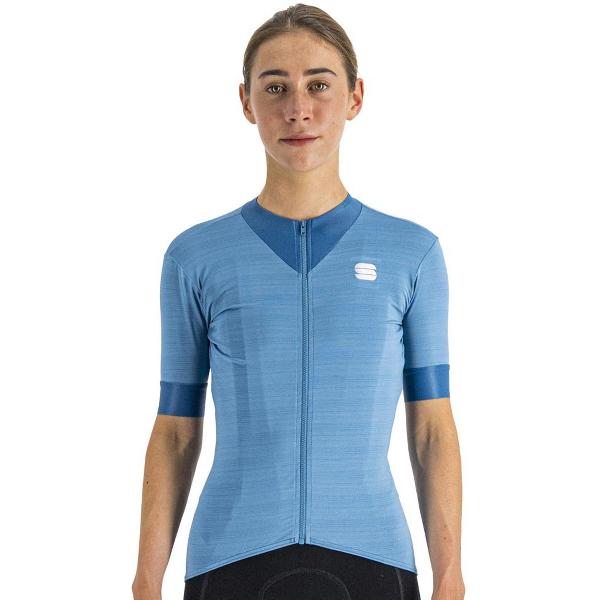 Sportful Fietsshirt Korte Mouwen Blauw Dames - Kelly W Short Sleeve Jersey Berry Blue-S