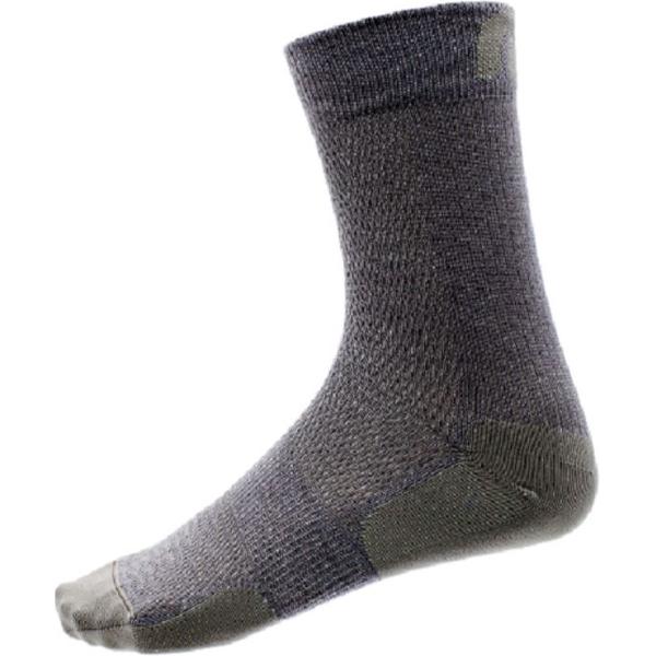 Megmeister Ultralight Merino Socks Long Grey - Fietssokken lang Grijs Unisex-L