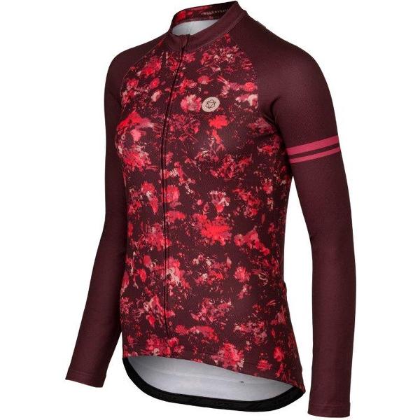 AGU Abstract Flower Fietsshirt Lange Mouwen Essential Dames - Red - L