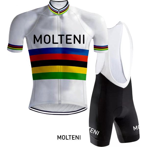 Retro Wielertenue Molteni Regenboog - REDTED - 4XL