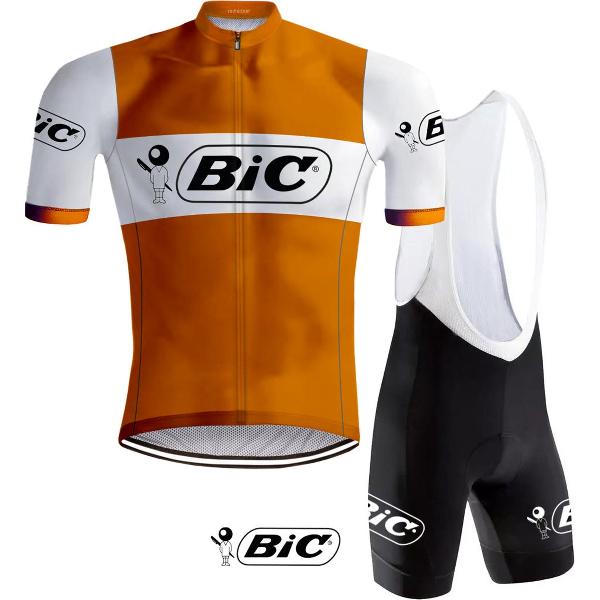 Retro Wielertenue Bic - Oranje - REDTED - 3XL