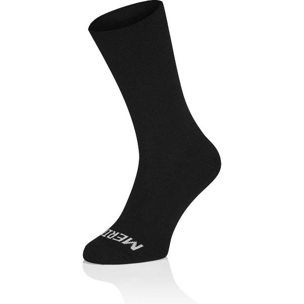 Winaar Fietssokken Winter Unisex Zwart - Merino Black - 36-38