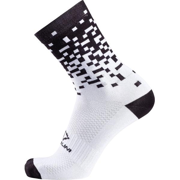 Nalini - Unisex - Fietssokken Zomer - Ademende Wielrensokken - Sneldrogend - Zwart - Wit - COLOR SOCKS - XXL