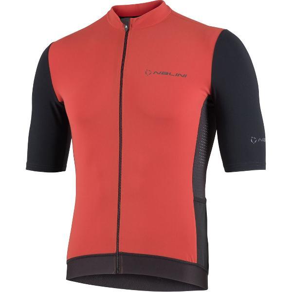 Nalini - Heren - Fietsshirt - Korte Mouwen - Wielrenshirt - Rood - NEW SUN BLOCK J - XS