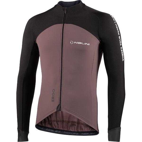 Nalini - Heren - Fietsshirt - Lange Mouwen - Wielrenshirt - Zwart - ERGOXWARMJERSEY - M