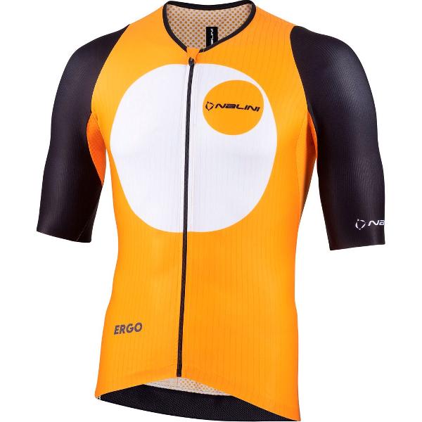 Nalini Heren Fietsshirt korte mouwen - wielrenshirt Goud Zwart - FAST JERSEY Gold/Black - S