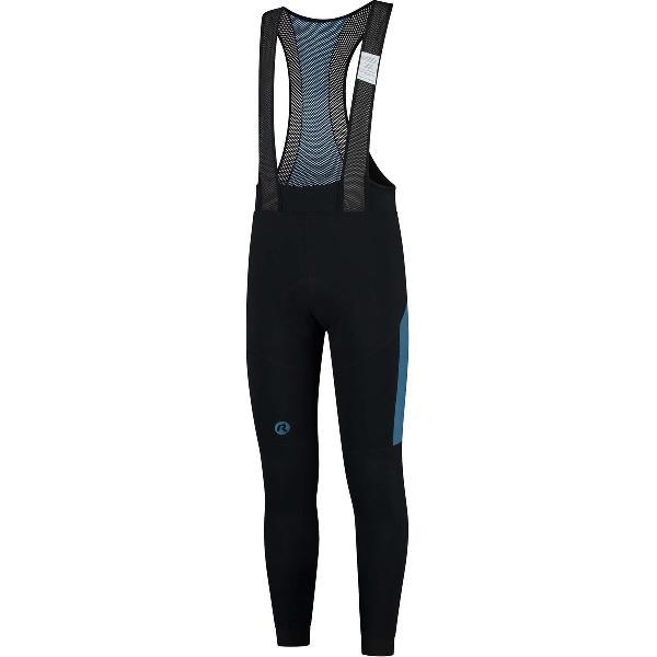 Rogelli Tyro Lange Fietsbroek - Met Bretels - Heren - Zwart, Blauw - Maat 3XL