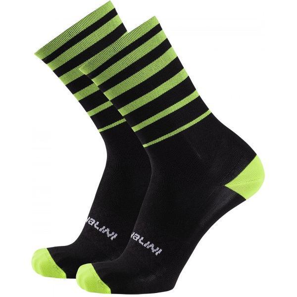 Nalini - Unisex - Fietssokken Zomer - Ademende Wielrensokken - Sneldrogend - Zwart - Geel - GRAVEL SOCKS (CMP) - S/M