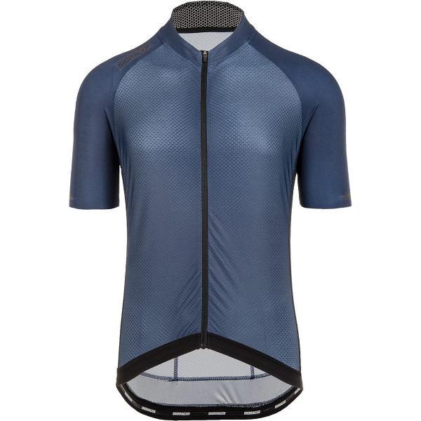 BIORACER Fietsshirt Heren Korte Mouw - Model 'Sprinter Coldblack' - Extra UV-bescherming - Marineblauw - Maat S - Ideaal voor de brandende zon te trotseren
