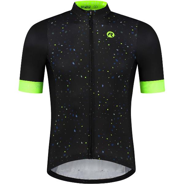 Rogelli Terrazzo Fietsshirt - Korte Mouwen - Heren - Zwart, Blauw, Fluor - Maat M