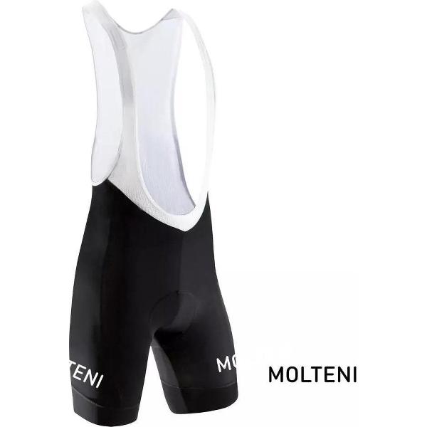 Retro Wielerbroek Molteni - REDTED -Zwart - 3XL