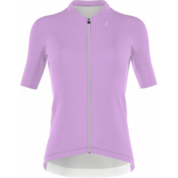 Fietsshirt dames - korte mouwen lila - TENUE des Femmes - Maat M