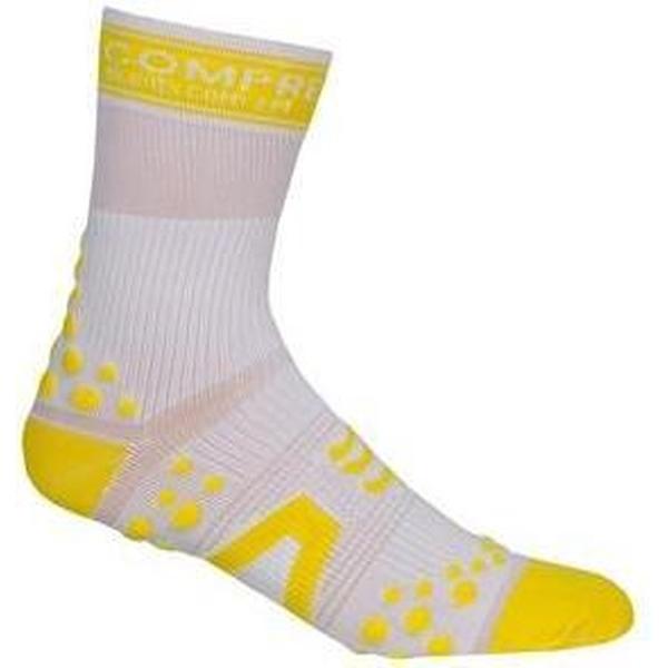 COMPRESSPORT Bike Socks High White Yellow